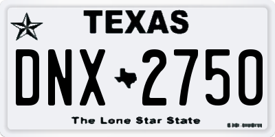 TX license plate DNX2750