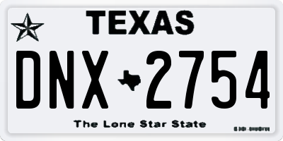 TX license plate DNX2754