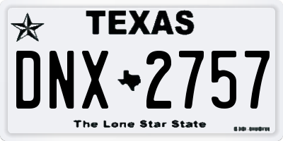 TX license plate DNX2757