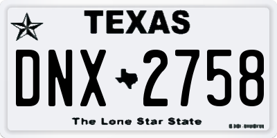 TX license plate DNX2758