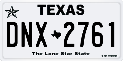 TX license plate DNX2761