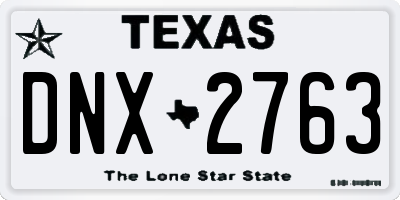 TX license plate DNX2763