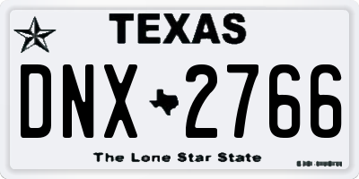 TX license plate DNX2766
