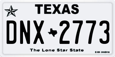 TX license plate DNX2773