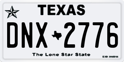 TX license plate DNX2776