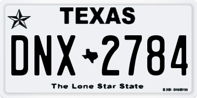 TX license plate DNX2784