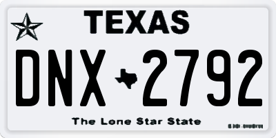 TX license plate DNX2792