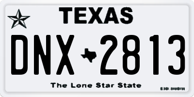 TX license plate DNX2813