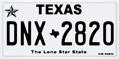 TX license plate DNX2820