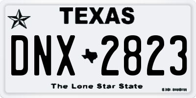 TX license plate DNX2823