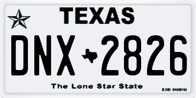 TX license plate DNX2826