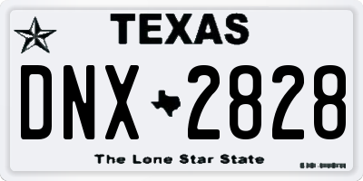 TX license plate DNX2828