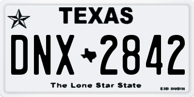 TX license plate DNX2842