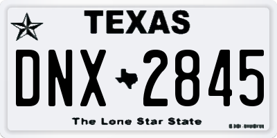 TX license plate DNX2845