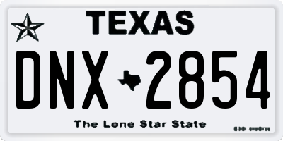 TX license plate DNX2854