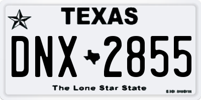 TX license plate DNX2855