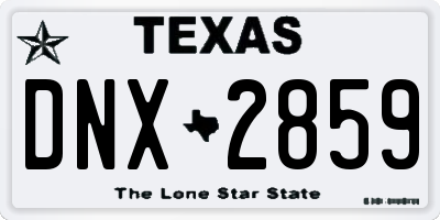 TX license plate DNX2859