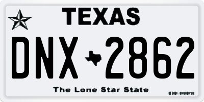 TX license plate DNX2862