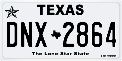 TX license plate DNX2864