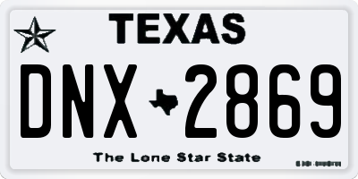 TX license plate DNX2869