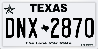TX license plate DNX2870