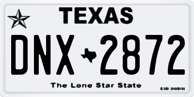 TX license plate DNX2872