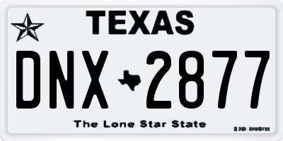 TX license plate DNX2877