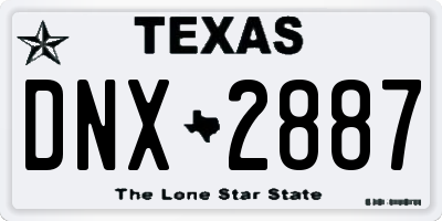 TX license plate DNX2887