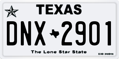 TX license plate DNX2901