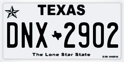 TX license plate DNX2902