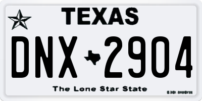 TX license plate DNX2904
