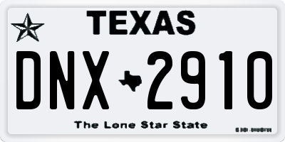 TX license plate DNX2910