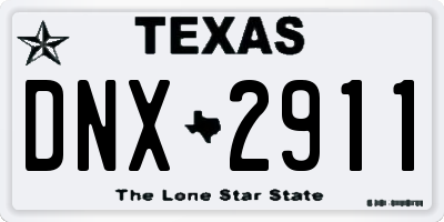 TX license plate DNX2911