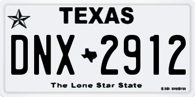 TX license plate DNX2912