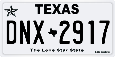 TX license plate DNX2917