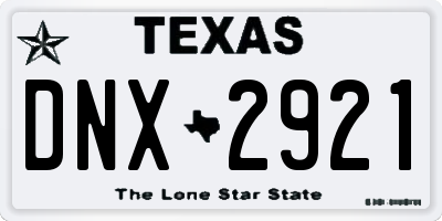 TX license plate DNX2921