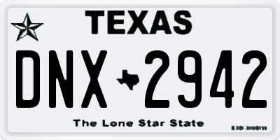 TX license plate DNX2942
