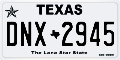 TX license plate DNX2945