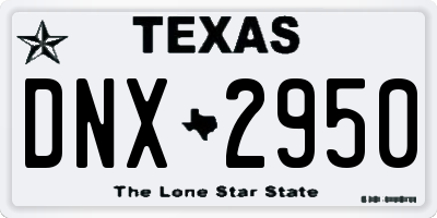 TX license plate DNX2950