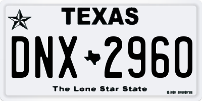TX license plate DNX2960