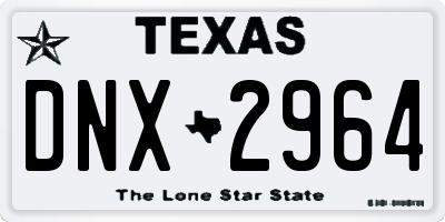 TX license plate DNX2964