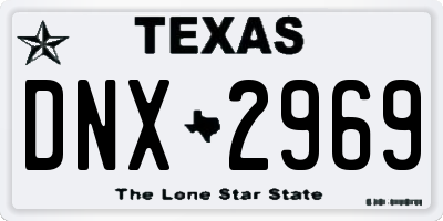 TX license plate DNX2969