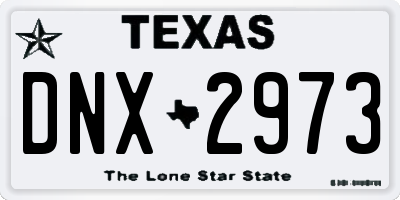 TX license plate DNX2973
