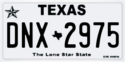TX license plate DNX2975