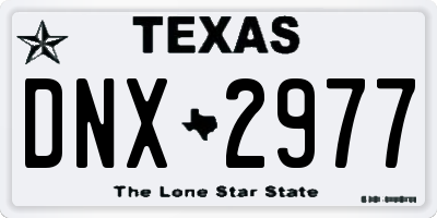 TX license plate DNX2977