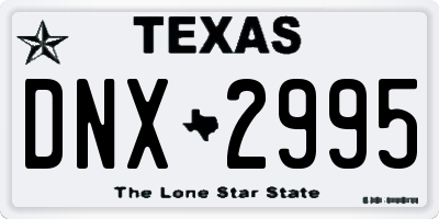 TX license plate DNX2995