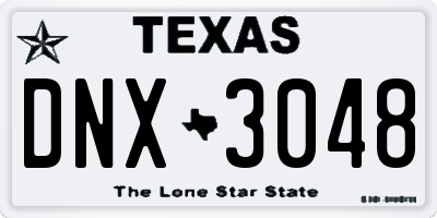 TX license plate DNX3048