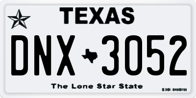 TX license plate DNX3052