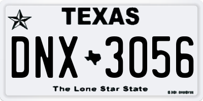 TX license plate DNX3056