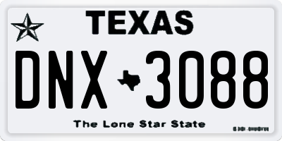 TX license plate DNX3088